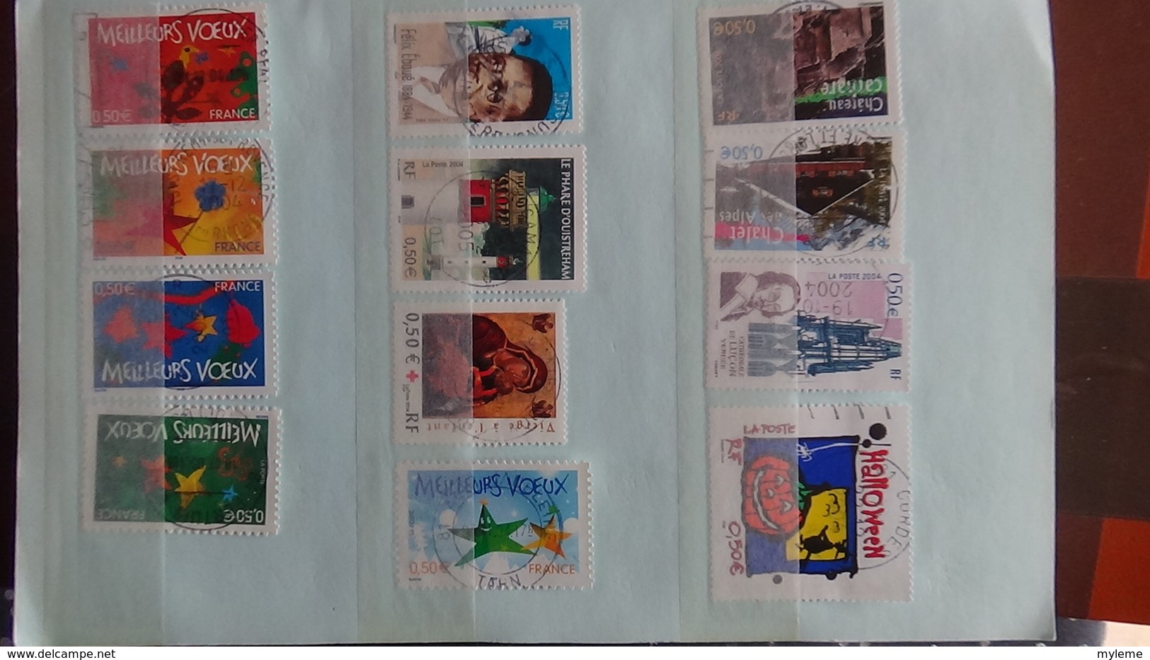 B366 Bon Lot De Timbres De France Avec Oblitérations Rondes. Très Sympa !!! - Collections (en Albums)