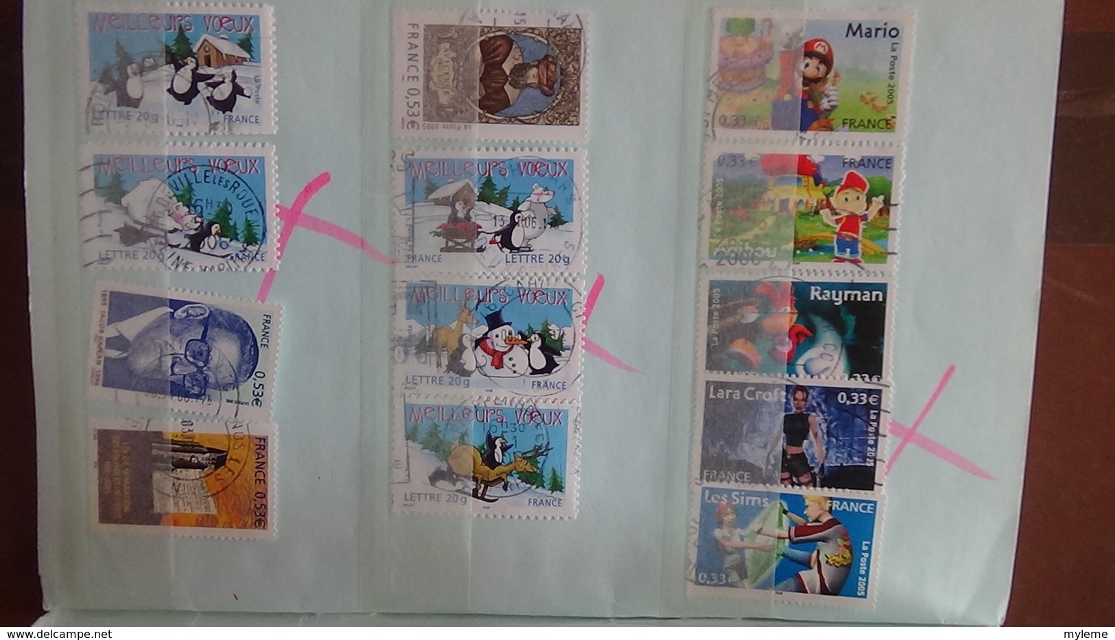 B366 Bon lot de timbres de France avec oblitérations rondes. Très sympa !!!