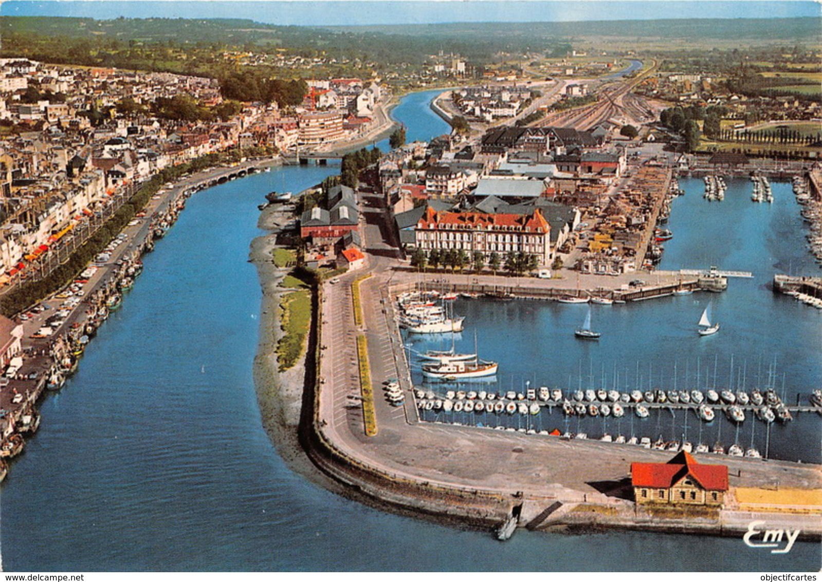 TROUVILLE Vue Generale Aerienne La Touques Le Port De Plaisance(SCAN RECTO VERSO)MA008 - Trouville