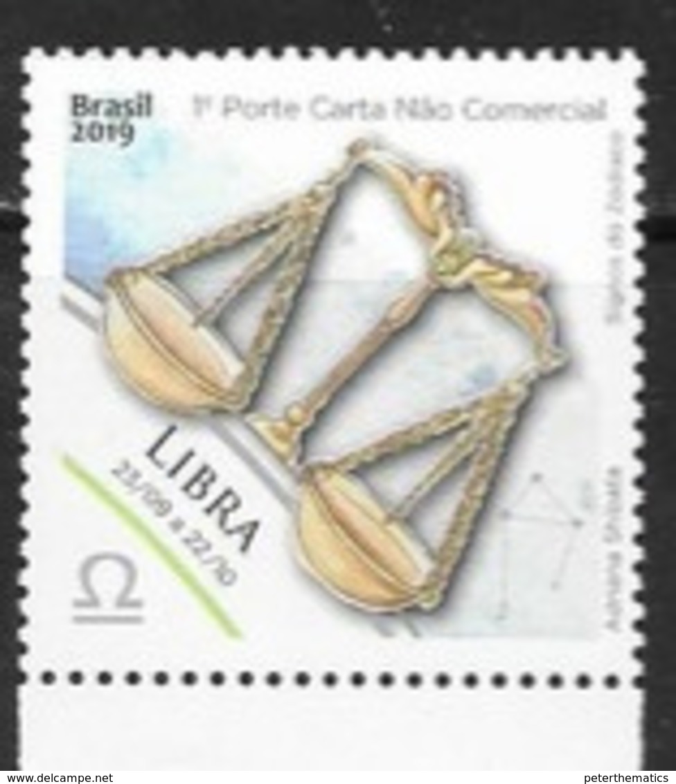 BRAZIL, 2019,  MNH,ZODIAC SIGNS, LIBRA, 1v - Astrology