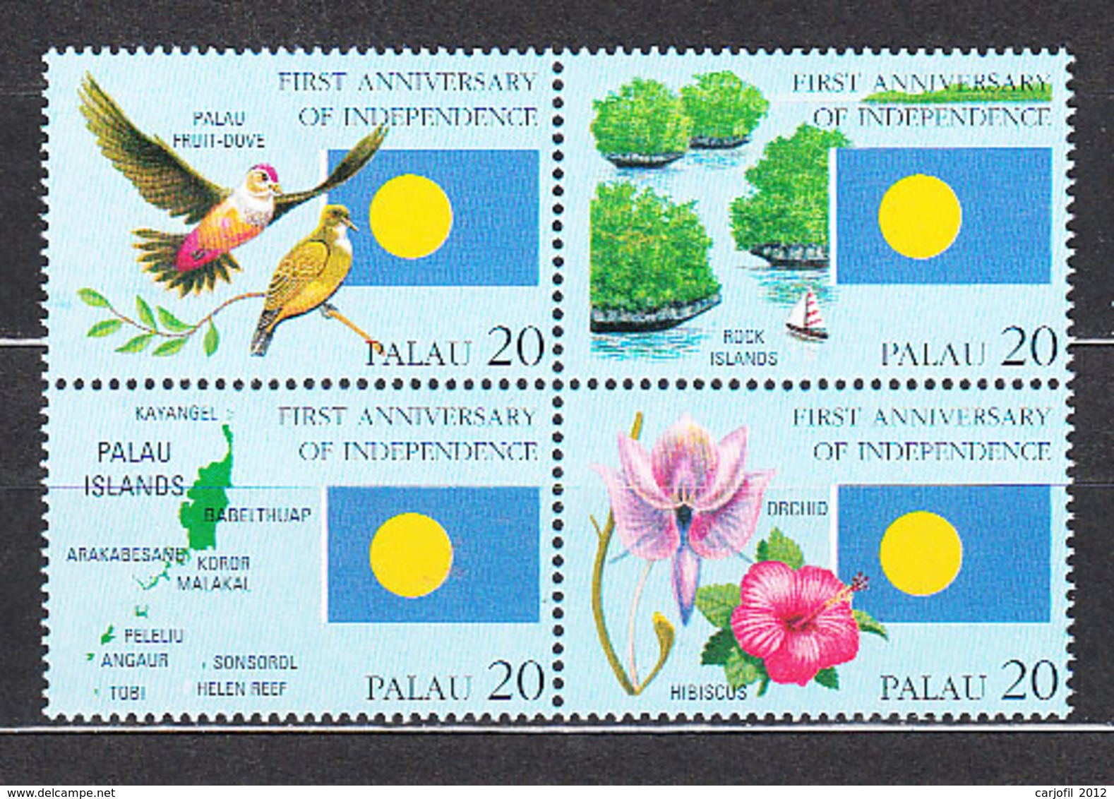 Palau - Correo 1995 Yvert 841/4 ** Mnh - Palau