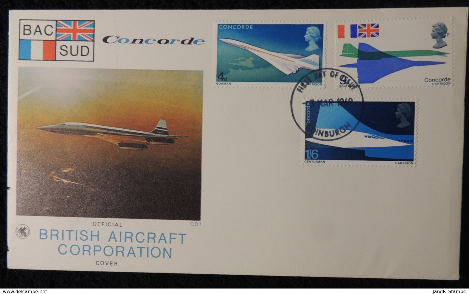 Great Britain 1969 Wessex FDC - Concorde JandR Stamps 127078 - 1952-1971 Pre-Decimal Issues