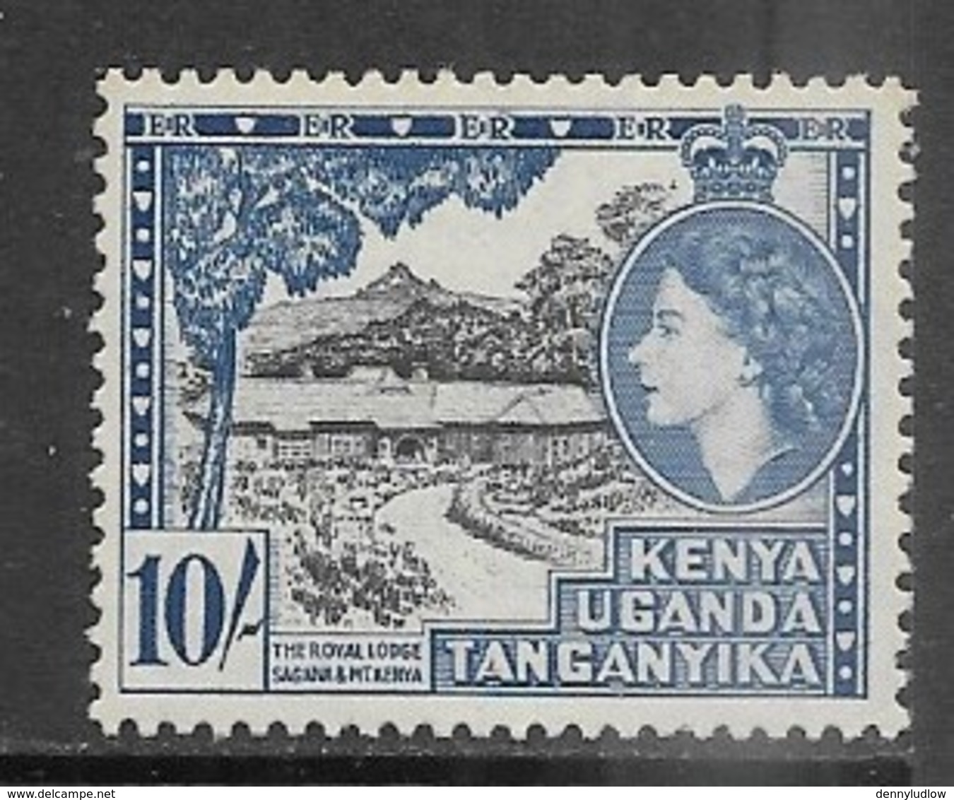 KUT  1954  Sc#116   10sh QE  MNH  2018 Scott Value $37.50 - Kenya, Uganda & Tanganyika