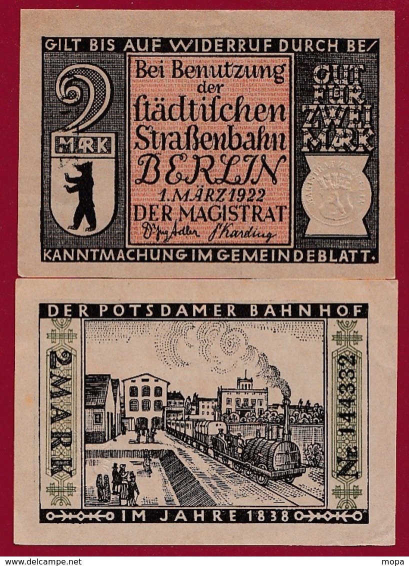 Allemagne 1 Notgeld De 2 Mark Berlin Dans L 'état N °5670 - Verzamelingen