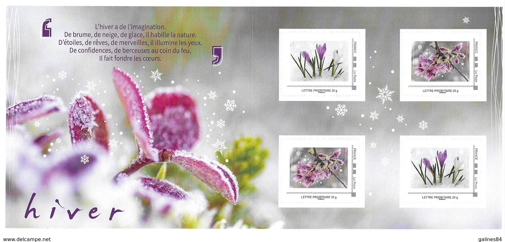 Collector Les Exclusifs 4 Timbres Validité Permanente Lettre Prioritaire Fleurs En HIVER ( Crocus , Cerisier ) - Collectors