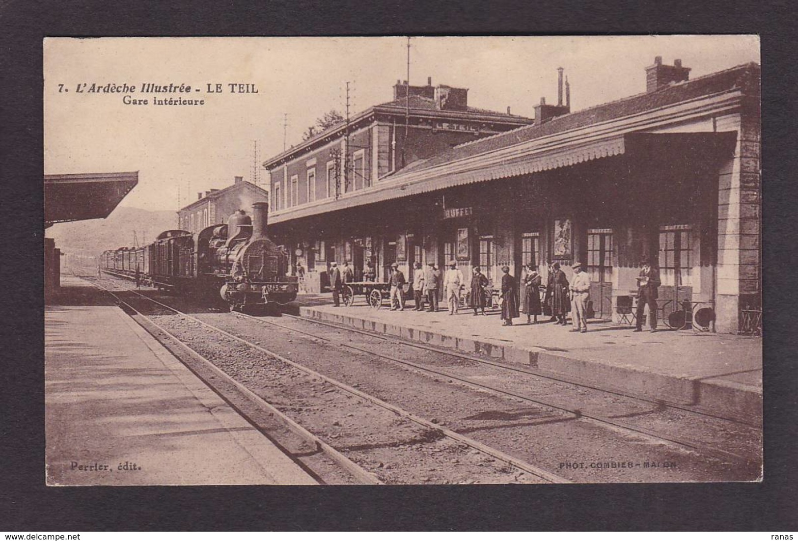 CPA Ardèche 07 Le Teil La Gare Chemin De Fer Train écrite - Le Teil