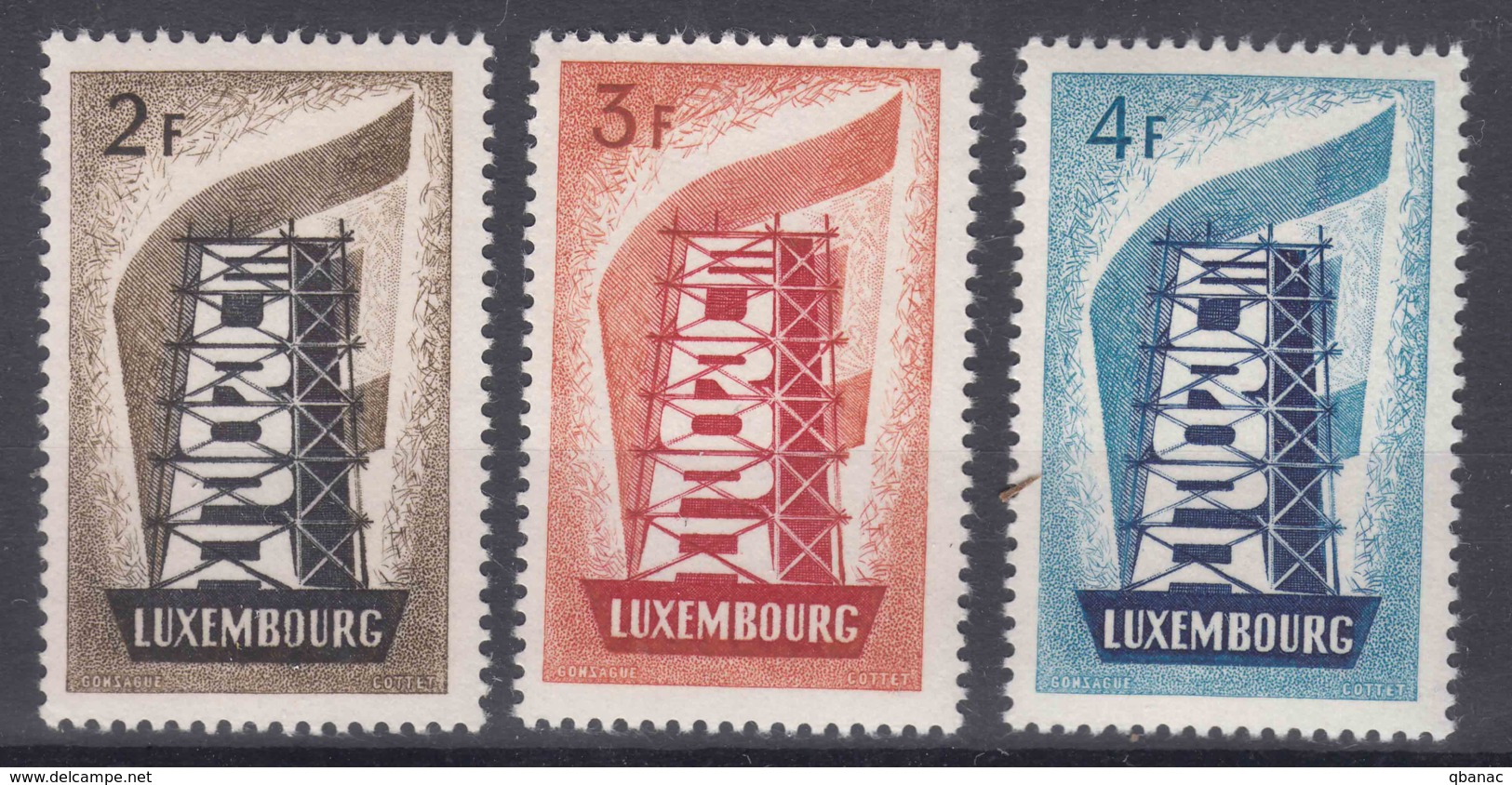 Luxembourg 1956 Europa CEPT Mi#555-557 Mint Never Hinged, Cat Value 300 Eur - Ungebraucht