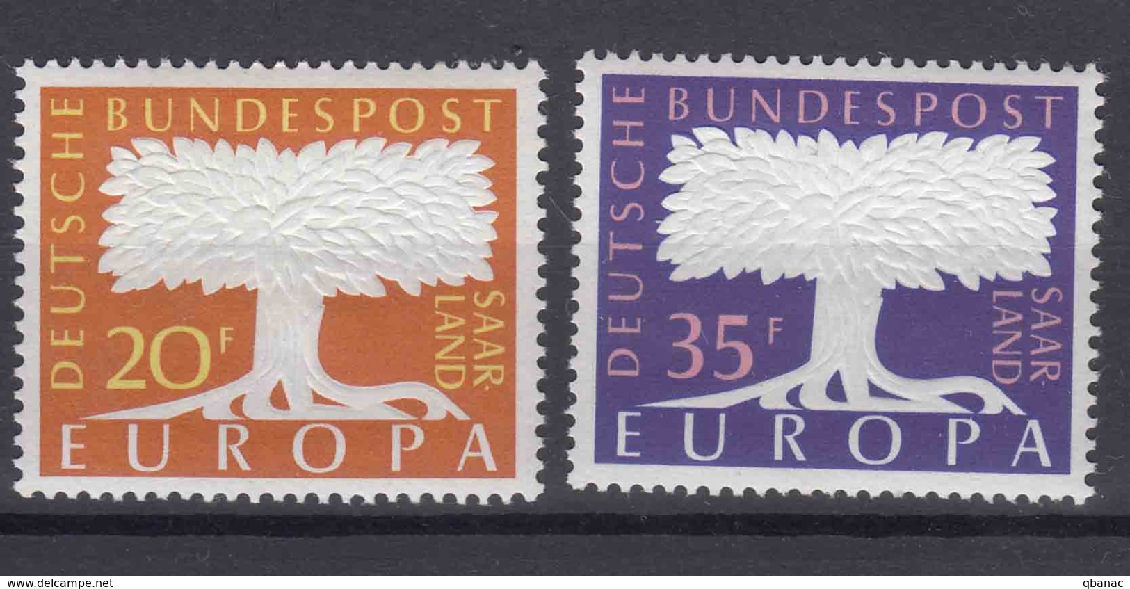 Germany Saar 1957 Europa CEPT Mi#402-403 Mint Never Hinged - Unused Stamps