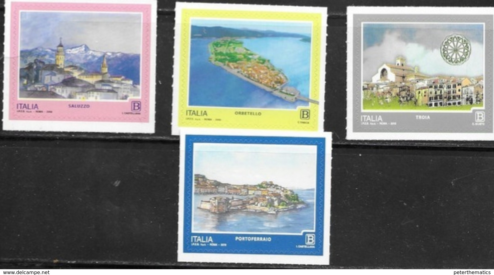 ITALY, 2019, MNH, TOURISM, TOWNS, ORBETELLO, TROIA, SALUZZO,PORTOFERRAIO, MOUNTAINS,4v - Other & Unclassified