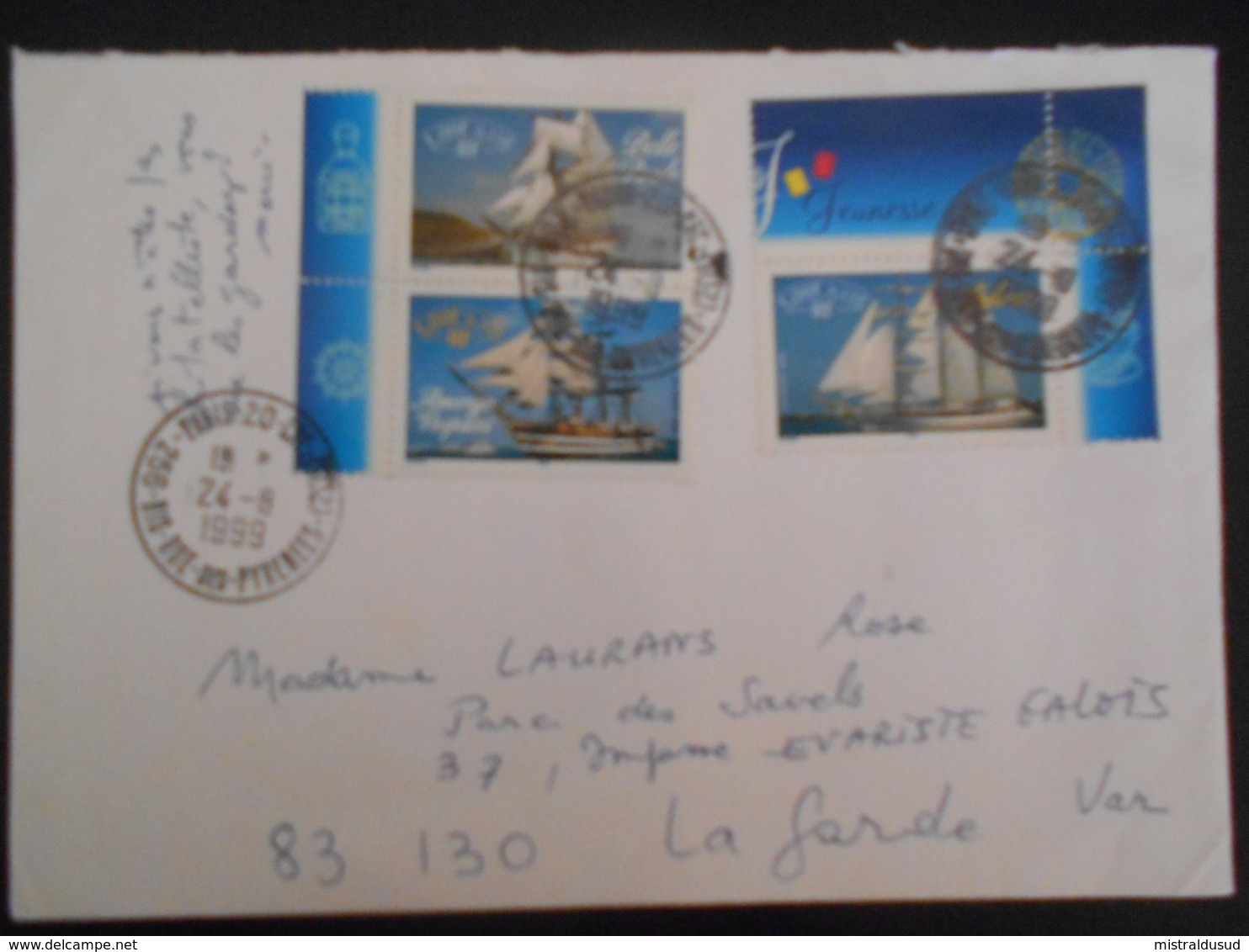 France  Lettre Paris 1999 Pour La Garde - Lettres & Documents