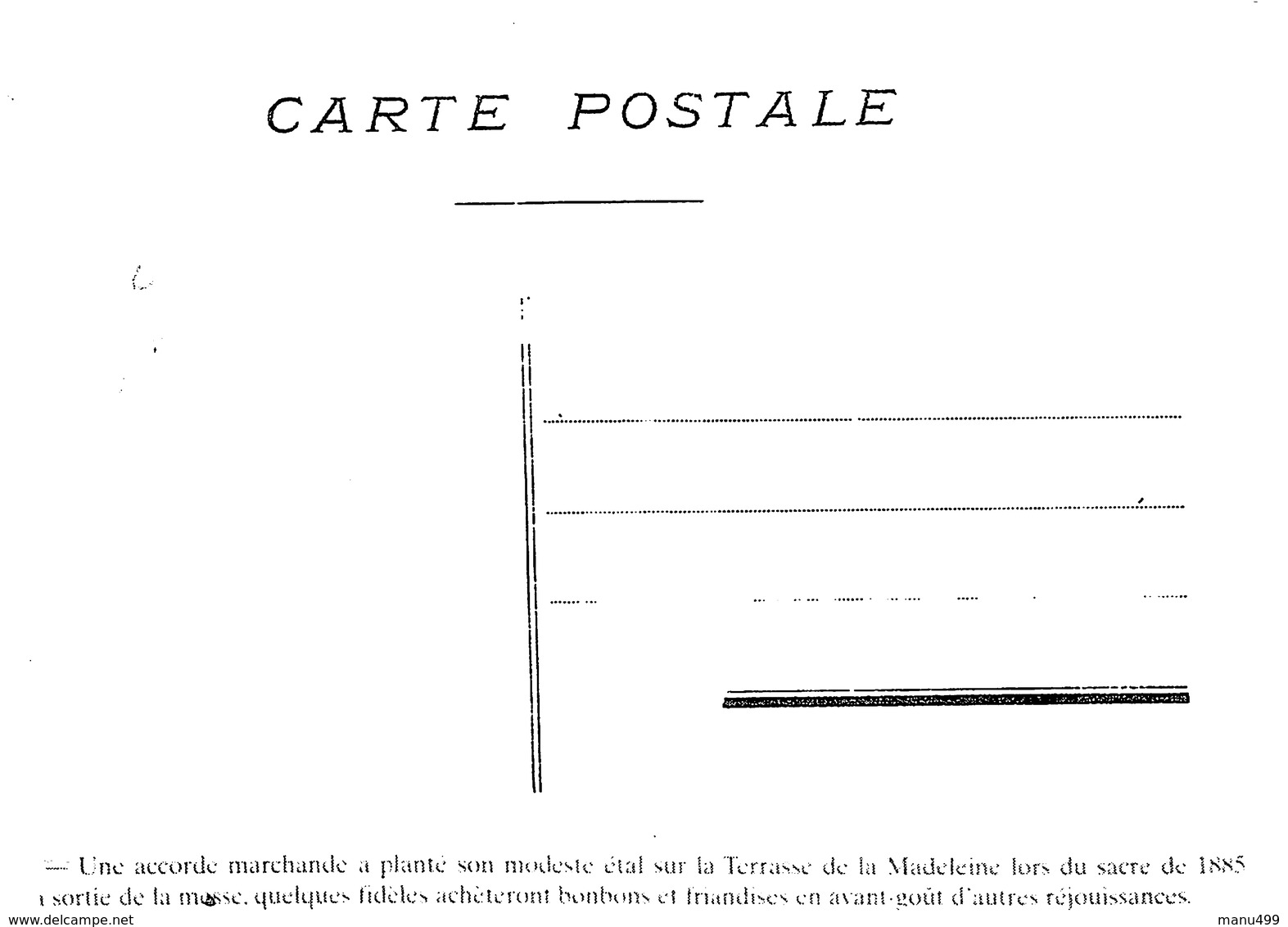 Tournai - Etal D'une Marchande Sur La Terrasse De La Madeleine Lors Du Sacre De 1885 - Doornik