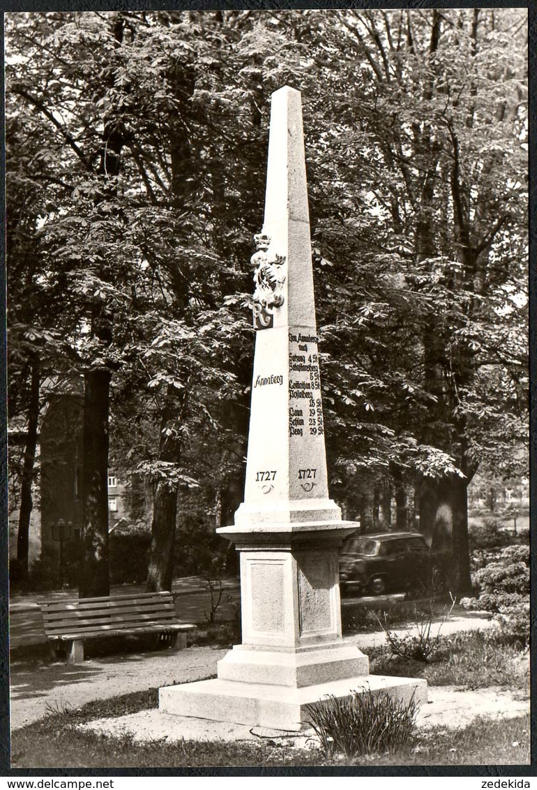 A2081 - TOP Postmeilensäule Post - Annaberg Buchholz - Planet Verlag DDR - Foto W. Hoffmann - Denkmäler