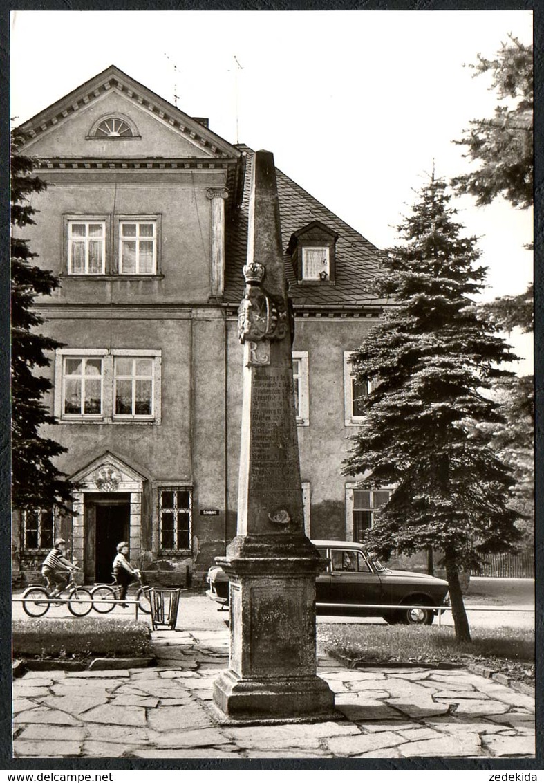 D3150 - TOP Postmeilensäule Post - Schlettau - Planet Verlag DDR - Foto W. Hoffmann - Monumenten