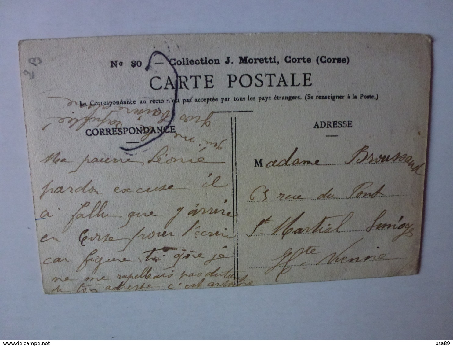 CPA, TYPE CORSE, COLLECTION J. MORETTI, CORTE, VOIR SCAN - Corte