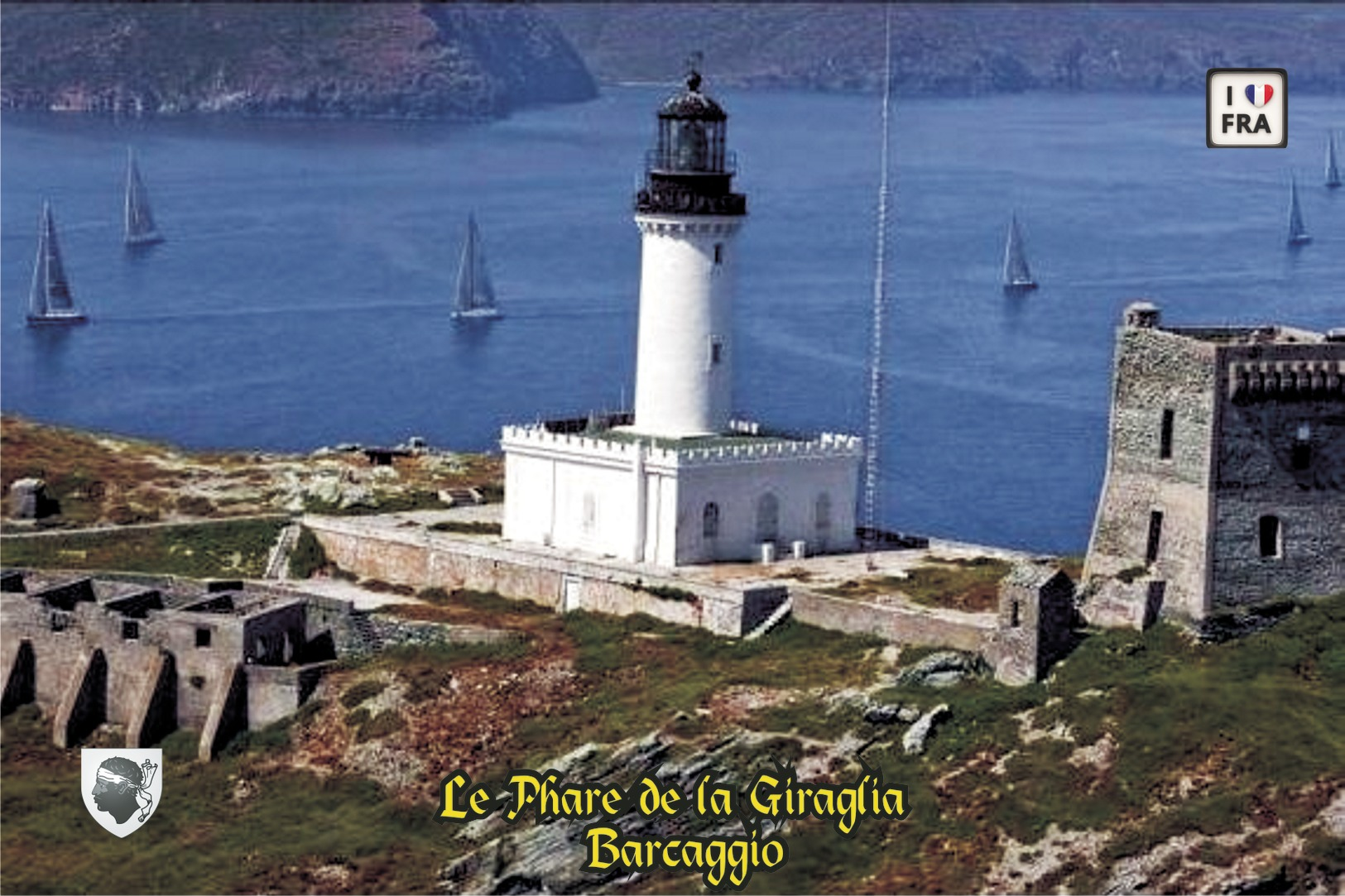 Set 6 Cartes Postales, Phares, Lighthouses Of Europe, France,  Barcaggio, Le Phare De La Giraglia - Fari