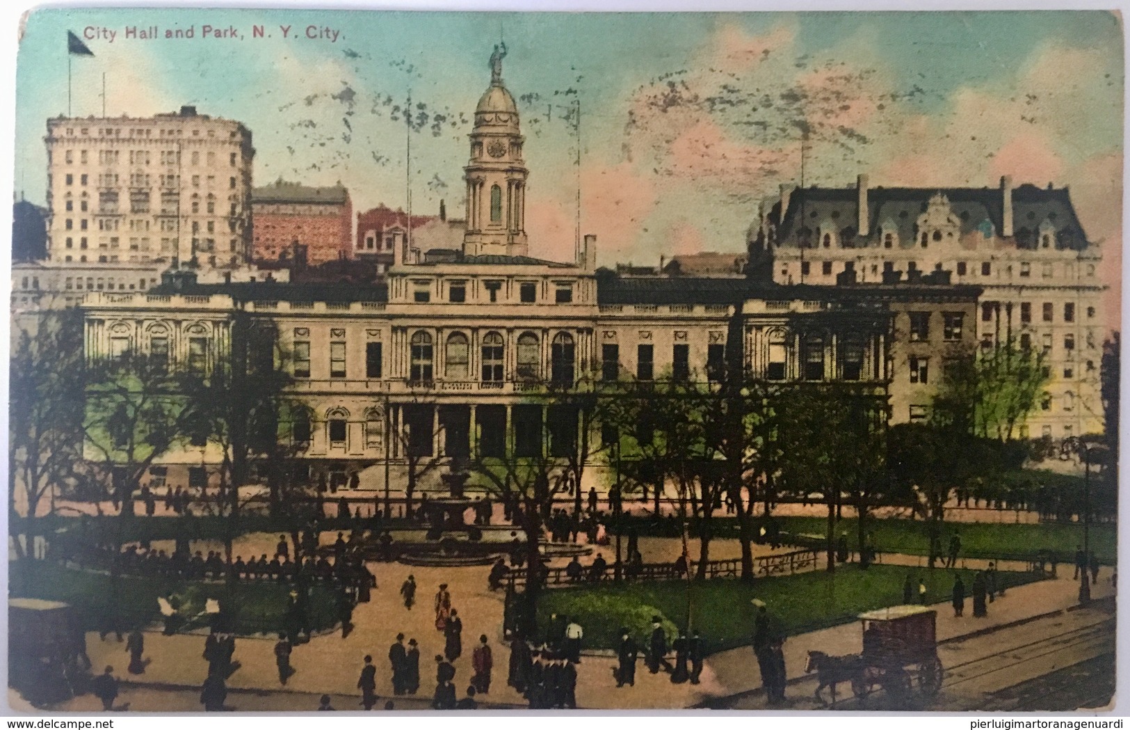 V 60603 - Stati Uniti - New York City - City Hall And Park - Places & Squares