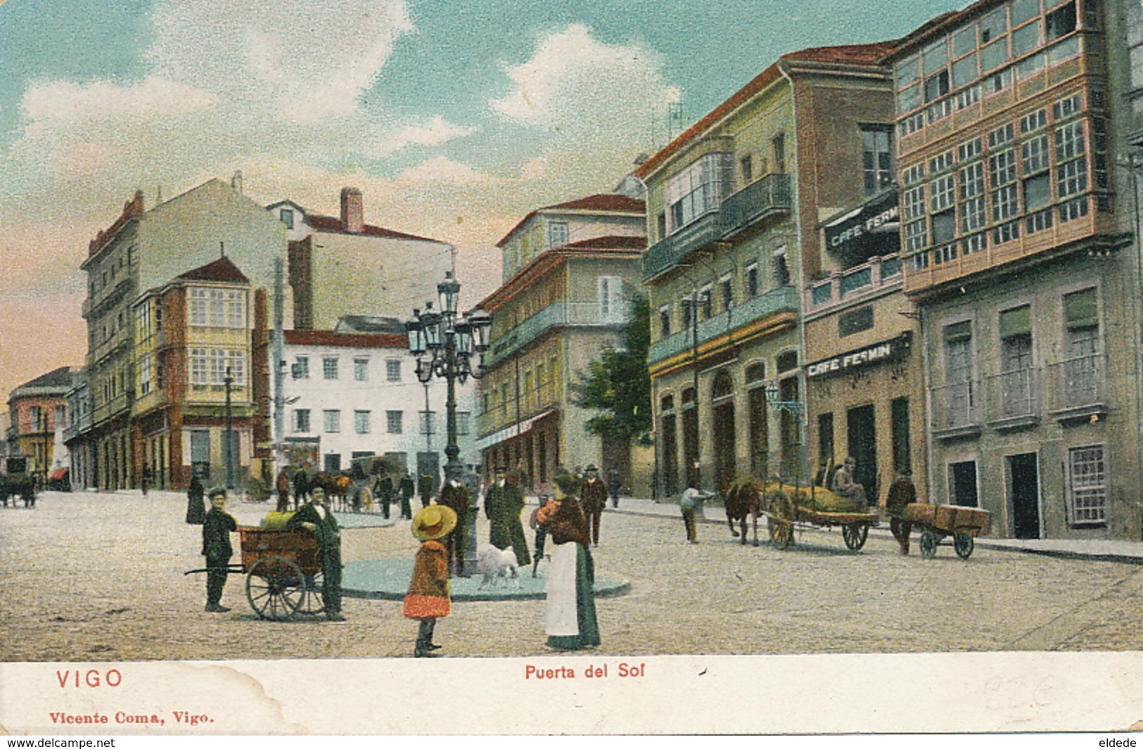 Vigo Puerta Del Sol  Edicion Vicente Coma . Dos Non Divisé Avant 1903 - Pontevedra
