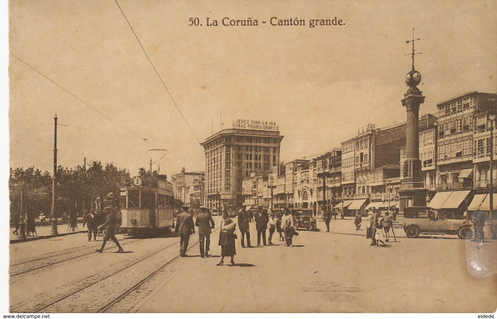 La Coruna Canton Grande  Tramway Tram Pub Jerez La Ina . Pub Conac Pedro Domecq - La Coruña