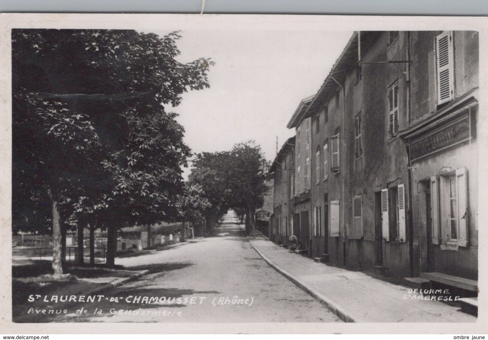 T1 - Carte Photo - Cpsm 69 - SAINT LAURENT DE CHAMOUSSET - Rue De La Gendarmerie - Saint-Laurent-de-Chamousset