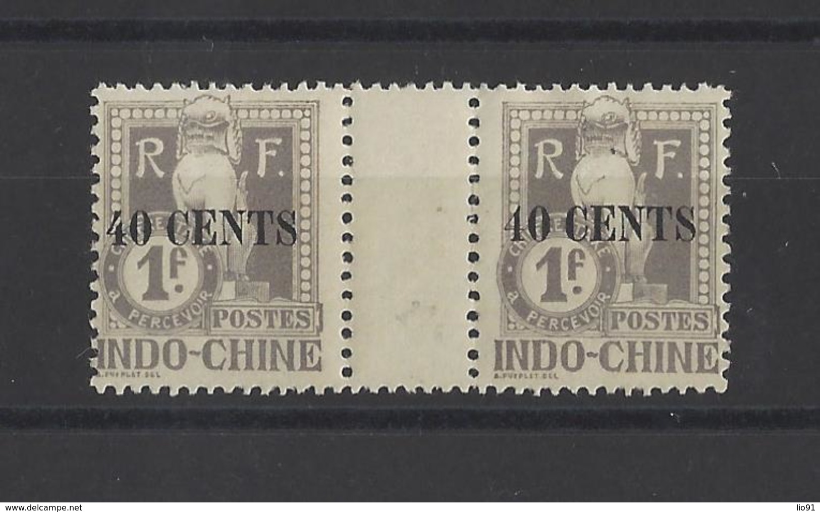 INDOCHINE.  YT  Timbres Taxe N° 238/28a  Neuf **   1919 - Timbres-taxe