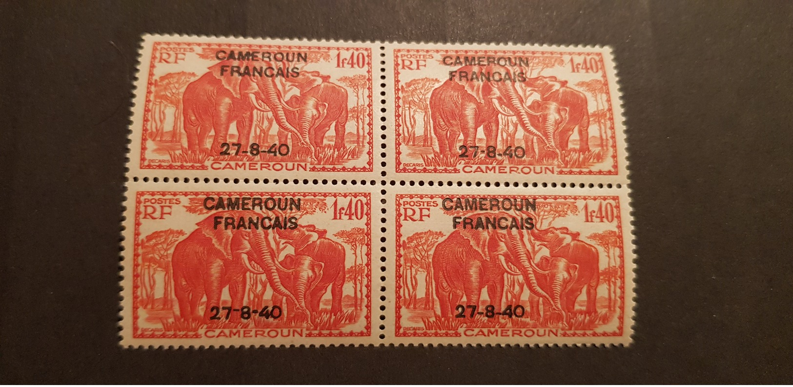 Cameroun Yvert 224** Bloc De 4 Gomme Coloniale Coloniale Elephant - Ungebraucht