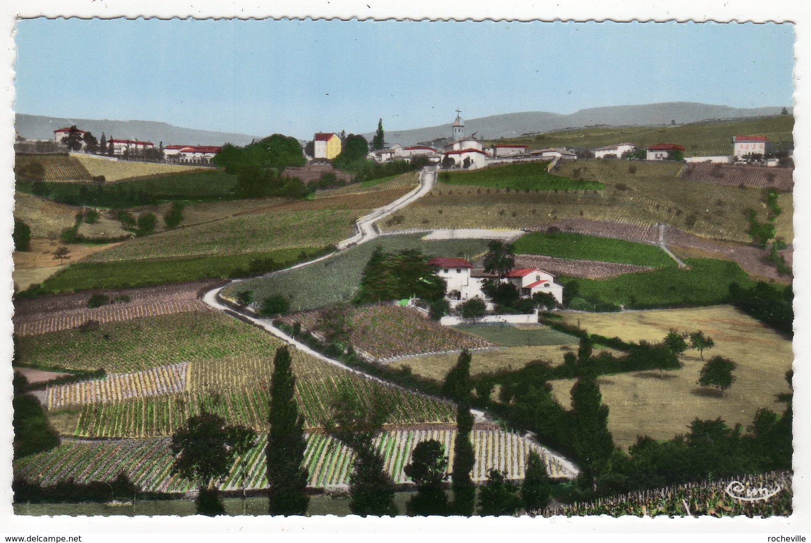 69-CHIROUBLES- Vue Générale-cpsm   -scan Recto-verso - Chiroubles