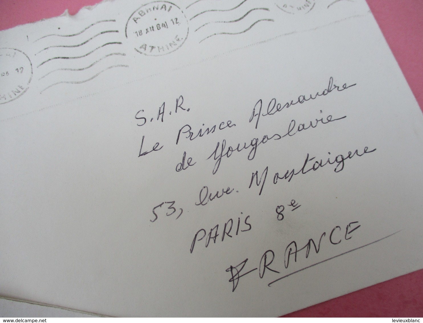 3 Enveloppes Affranchies/ France, Grèce, Angleterre/Adressées Au Prince Alexandre De Yougoslavie/1983-84-94      TIMB119 - Case Reali