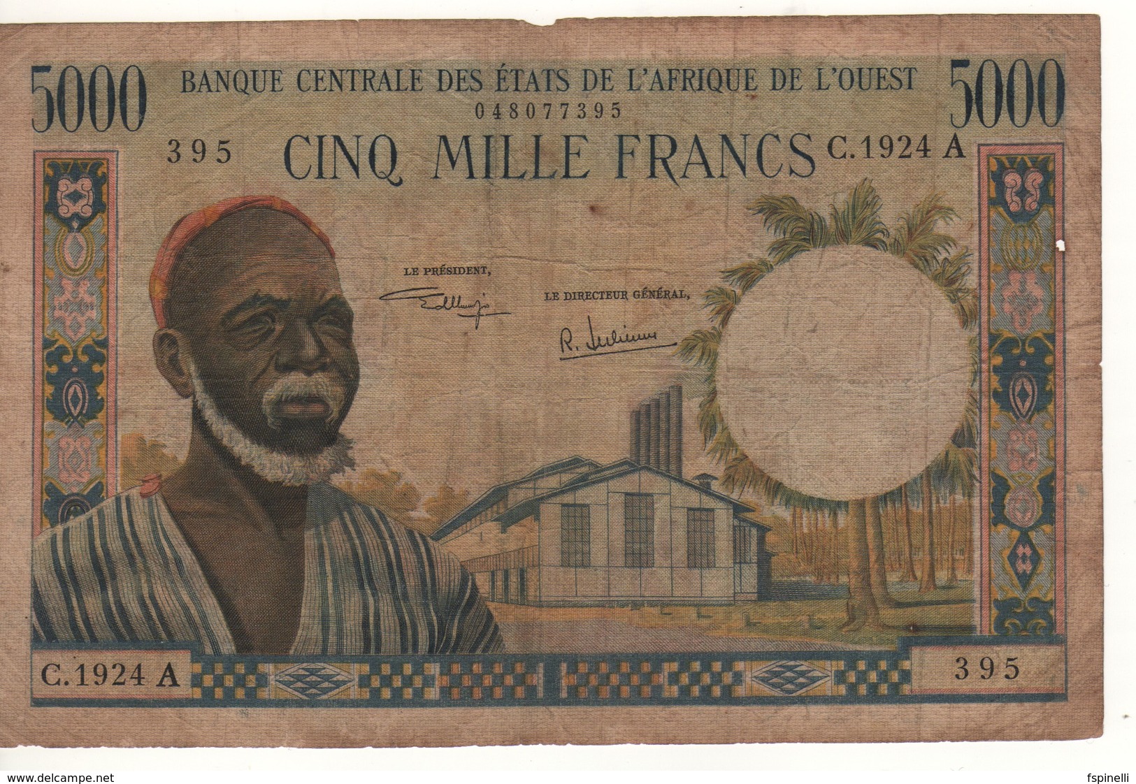 WEST AFRICA STATES   5'000  Francs  (Côte D'Ivoire / Ivory Coast)  P104Ah - Côte D'Ivoire