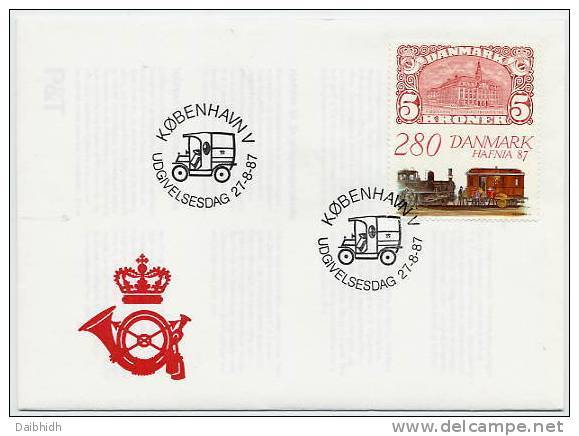 DENMARK 1987 HAFNIA '87 On FDC.  Michel 900 - FDC