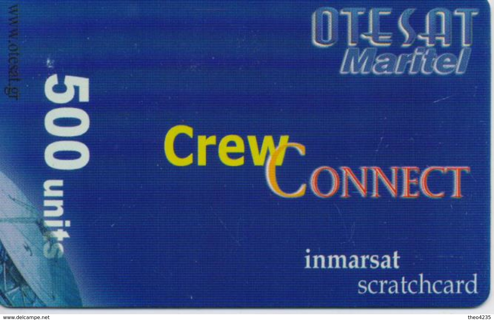 GREECE OTESAT SATELLITE PREPAID PHONE CARD 500 UNITS-USED(bx1) - Grecia