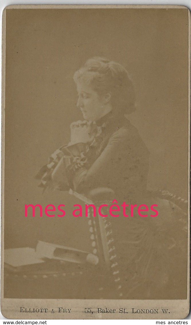 CDV Impératrice Eugénie épouse De L'Empereur Napoléon III-photo Elliot Et Fry Baker Street London - Old (before 1900)