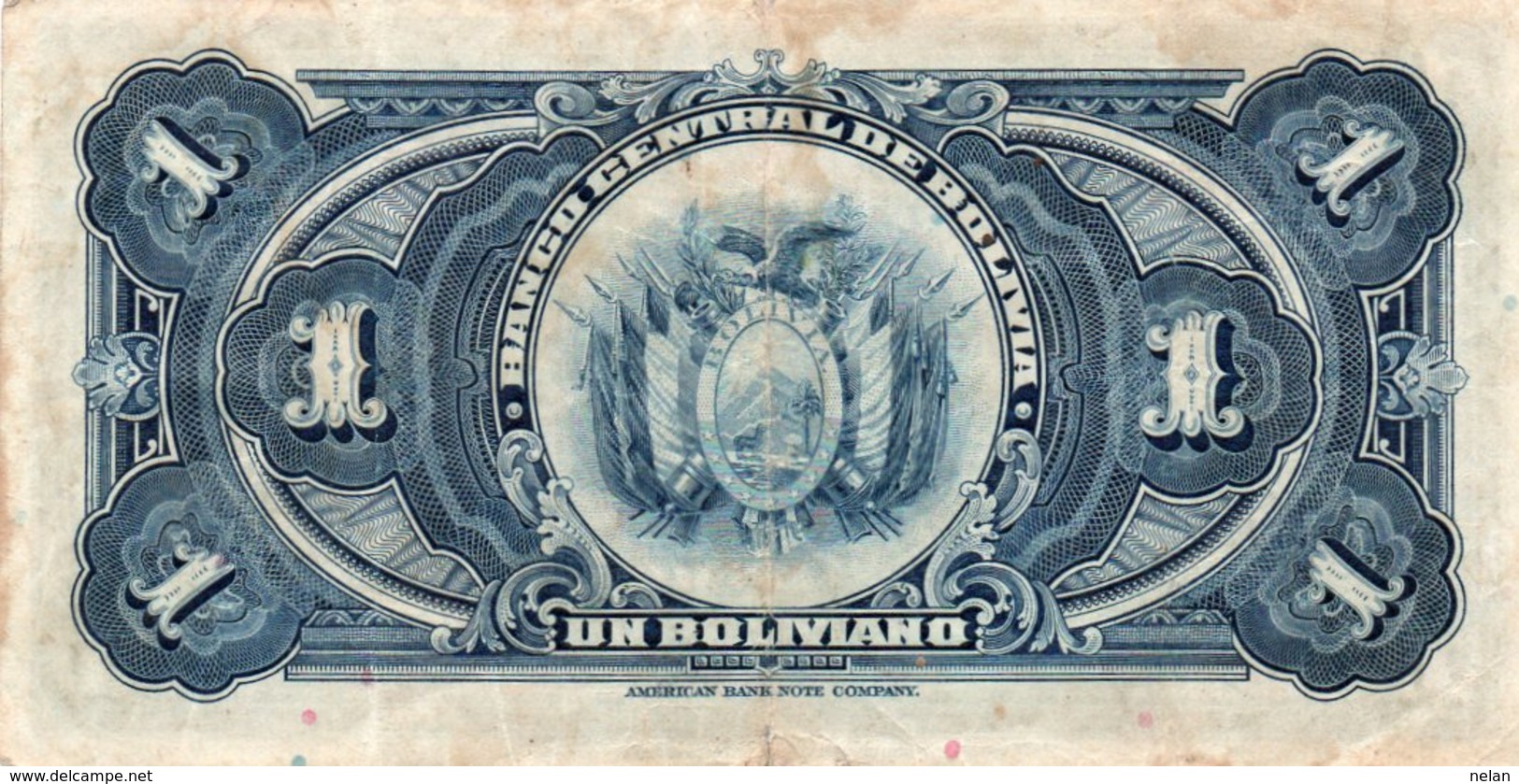 BOLIVIA 1 BOLIVIANO 1928 P-118   SERIE M5 - Bolivie