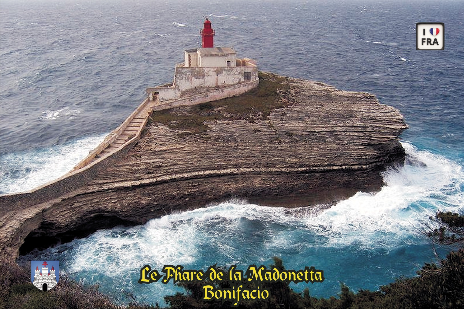 Set 6 Cartes Postales, Phares, Lighthouses Of Europe, France, Bonifacio, Le Phare De La Madonetta - Fari