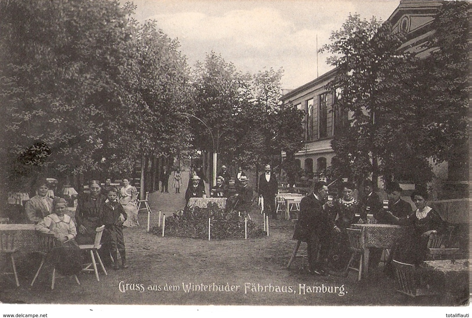 HAMBURG WINTERHUDE Gruss Aus Dem Fährhaus Belebt Gelaufen 24.5.1906 WILHELMSBURG - Winterhude