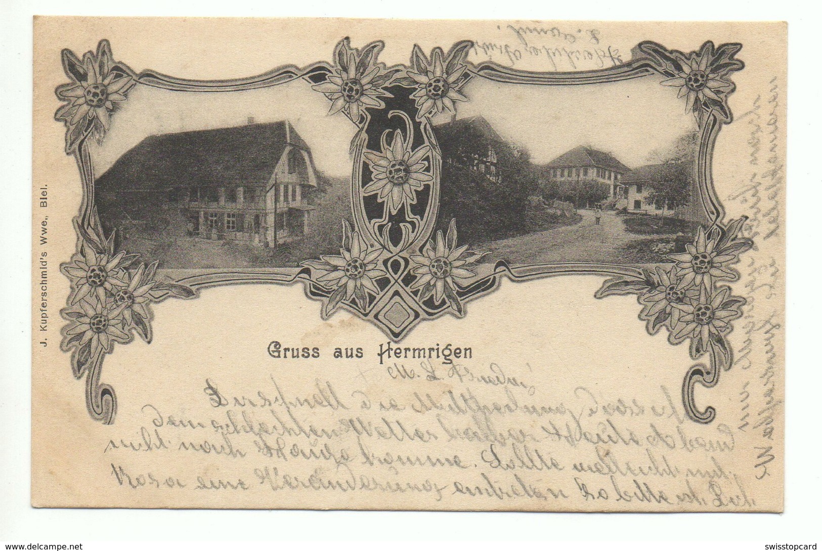 Gruss Aus HERMRIGEN Seeland Gel. 1903 V. Aarberg N. Lyss - Aarberg