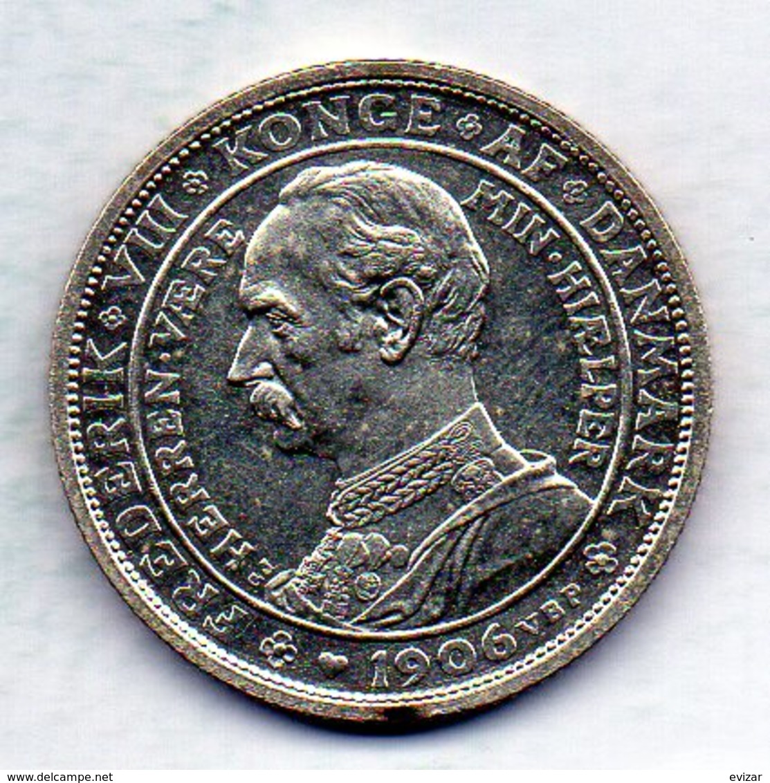 DENMARK, 2 Kroner, Silver, Year 1906, KM #803 - Denemarken