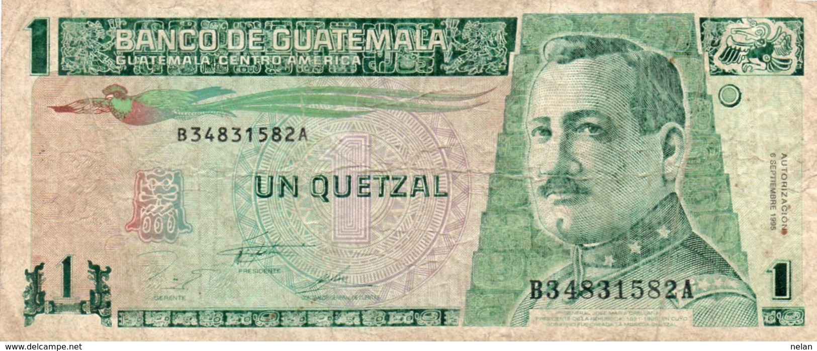 GUATEMALA  1 QUETZAL 1995 P-87 - Guatemala