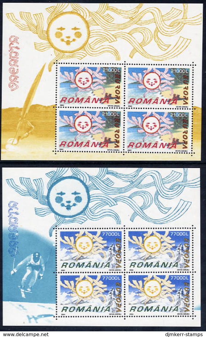 ROMANIA 2004 Europa: Holidays Sheetlets  MNH / **.  Michel 5822-23 Klb - Unused Stamps