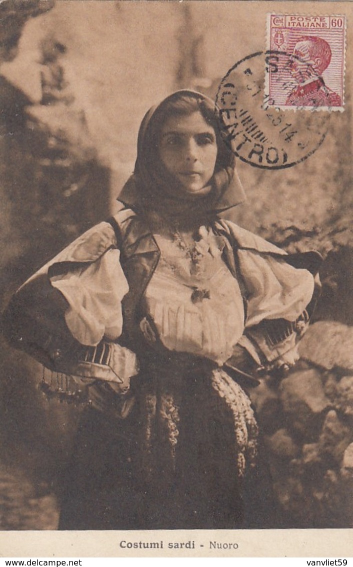 NUORO-COSTUMI SARDI-CARTOLINA  VIAGGIATA IL 31-10-1925 - Sassari