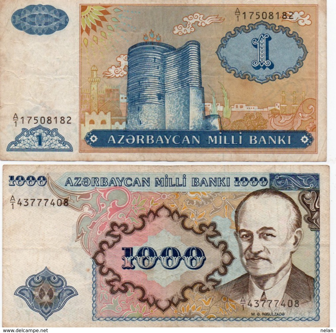 AZERBAIGIAN 1,1000 MANAT 1993  P-14,20 - Azerbaïdjan