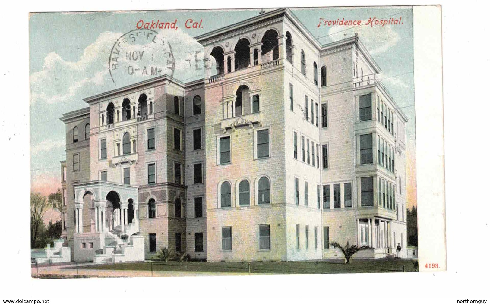 OAKLAND, California, USA, Providence Hospital, 1907 UB Koeber Postcard - Oakland