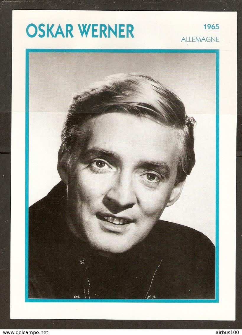 PORTRAIT DE STAR 1965 ALLEMAGNE - ACTEUR OSKAR WERNER - GERMANY ACTOR CINEMA FILM PHOTO - Fotos