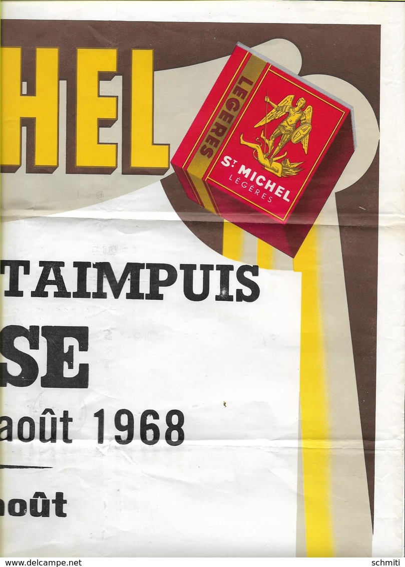 -Affiche Tabac St.Michel-Commune D'ESTAMPUIS,Ducasse Des 24,25,26/08/1968-Jeu De Boules/ - Plakate