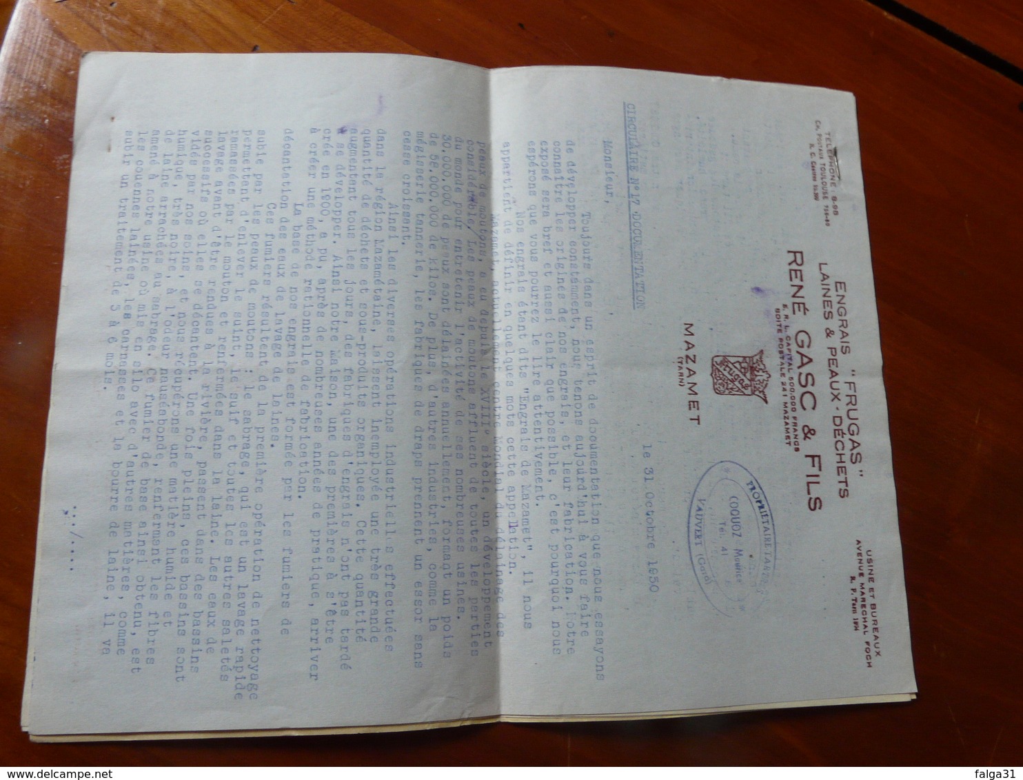 Lot Documents Agricoles Vigne Engrais 1925 à 1951 - Non Classificati