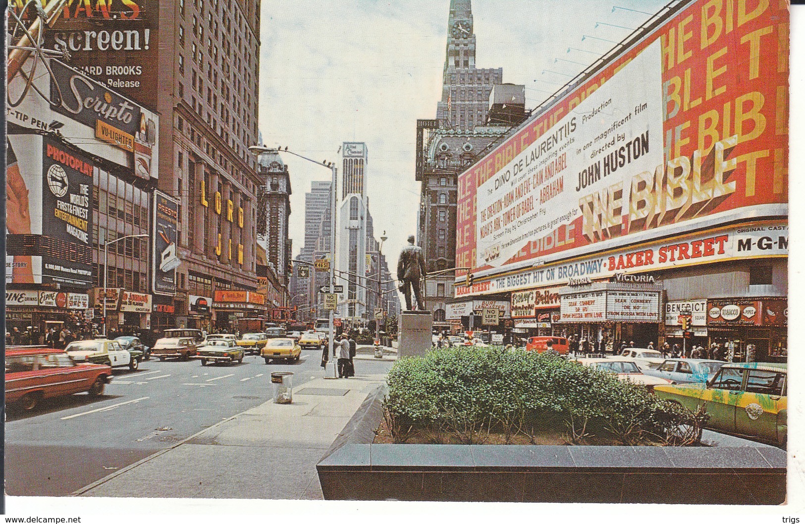 New York City - Time Square Showing The New Allied Chemical Tower Building - Time Square