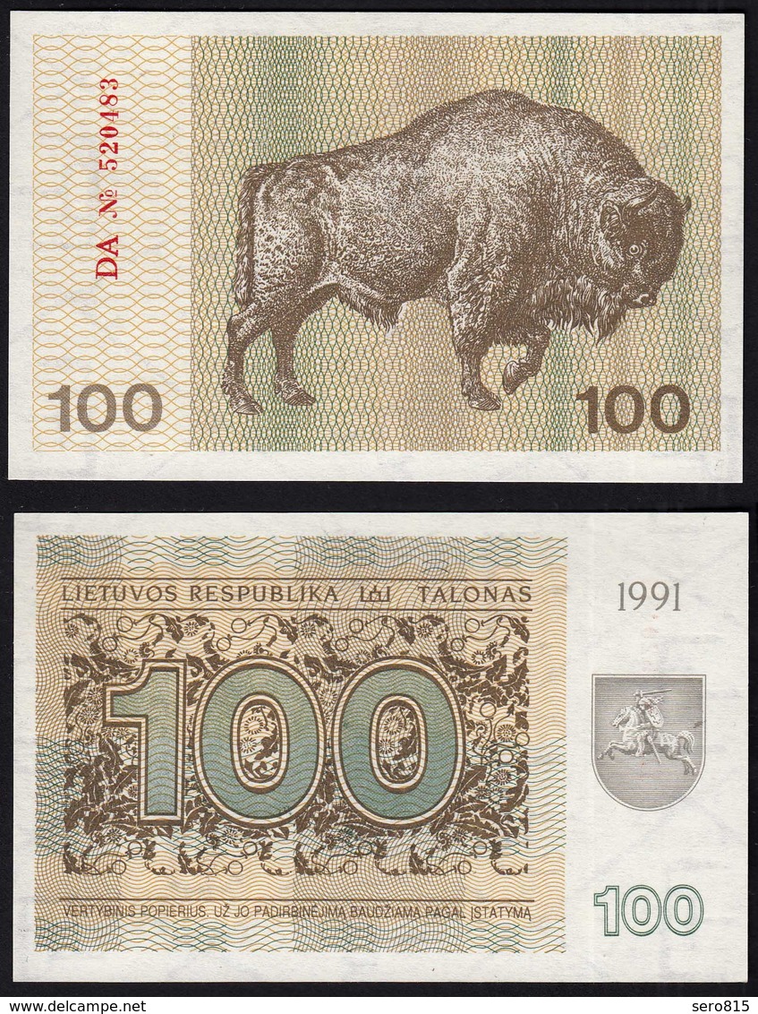 LITAUEN - LITHUANIA - 100 TALONAS 1991 UNC PICK 38b    (25465 - Litouwen