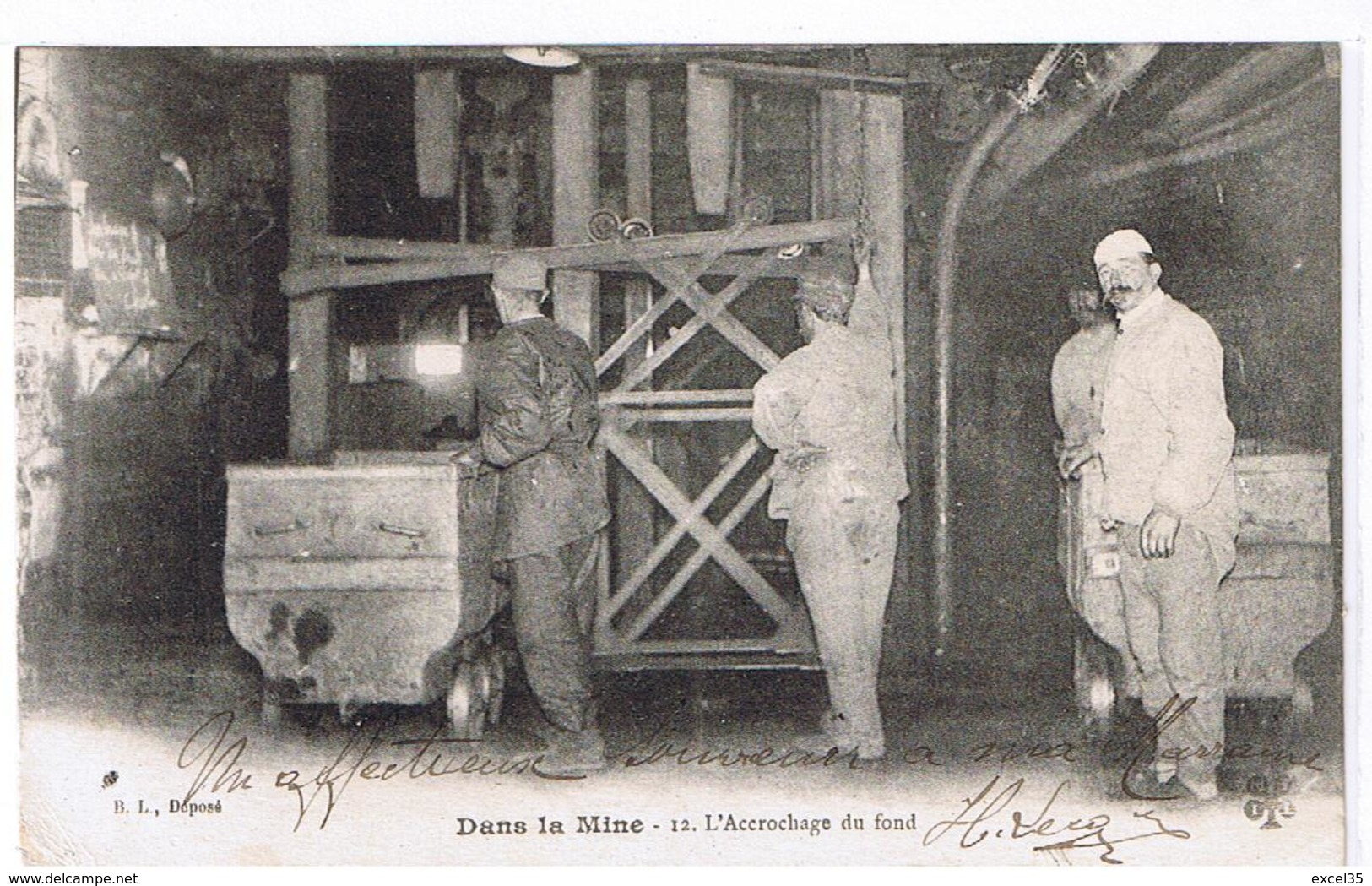 L'Accrochage Du Fond - DANS LA MINE N° 12 - B. L. Déposé --- Mineurs, Wagonnet - Mines