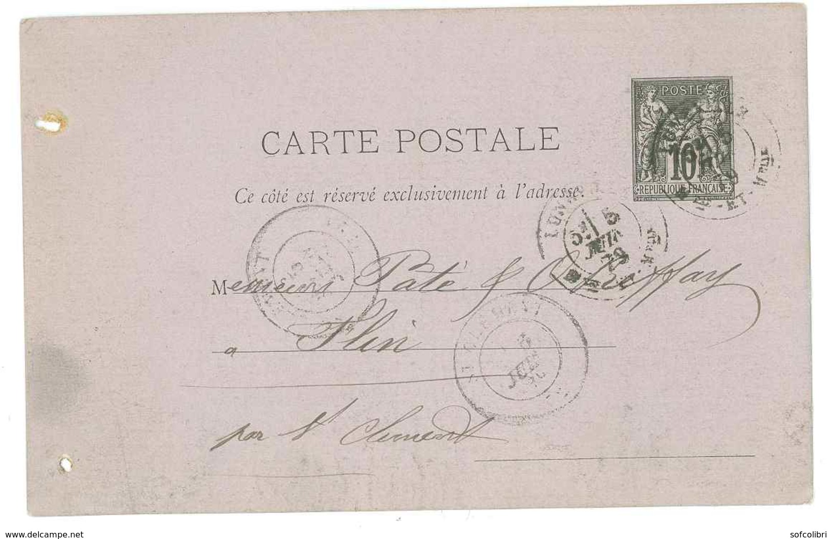 54 -- CARTE COMMERCIALE - PATE REFFAY à FLIN - LUNEVILLE Quincaillerie J. BENARD  (Année 1889) - Luneville