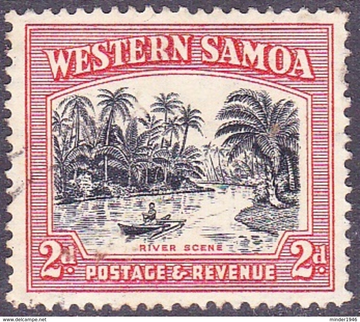 SAMOA 1935 KGV 2d Black & Orange SG182 Used - Samoa