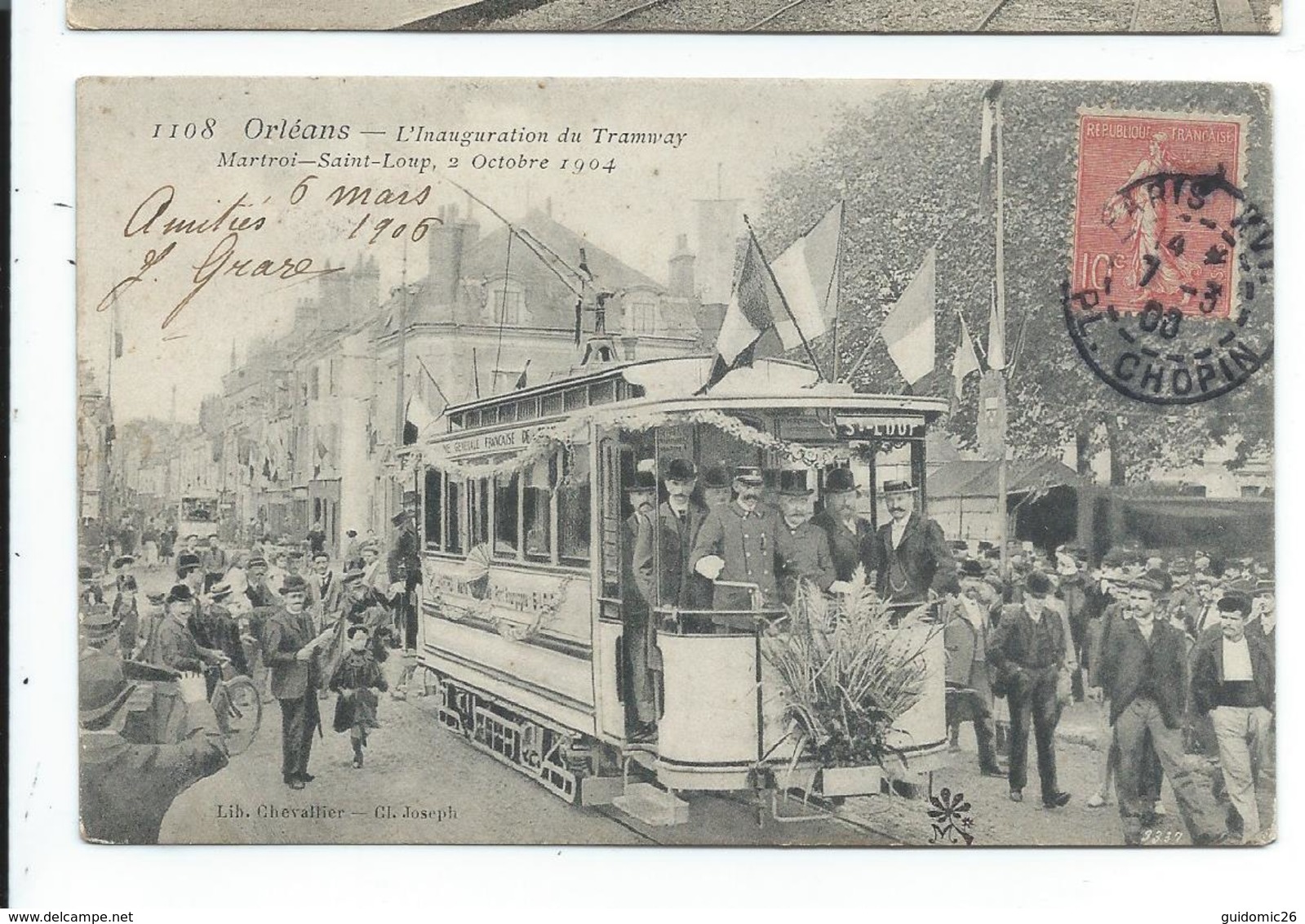 Orleans Inauguration Du Tramway Martroi Saint-loup 1904 - Orleans